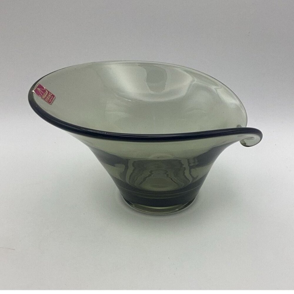 Vintage Viking MCM Epic Lipped Bon Bon Bowl Smoke #1144